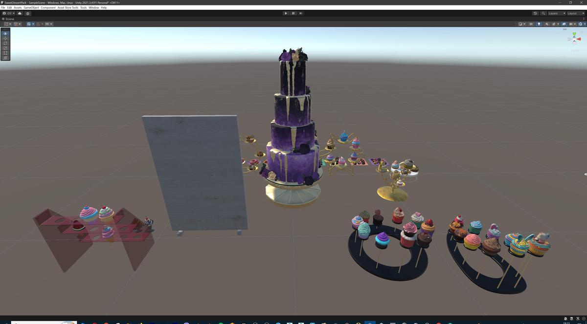 Sweet Dessert Asset Pack (Donuts, Cupcakes, Cake, Ice Cream, Candy)