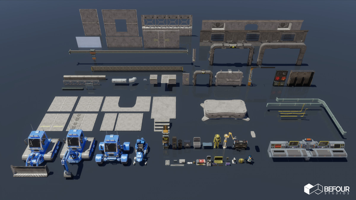 Sci-Fi Polar Station Environment (Modular, Space, Station)