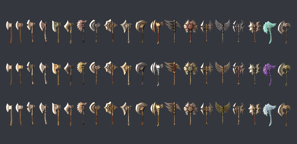 Best Rpg Weapon Axes - Fantasy RPG Weapons Pack