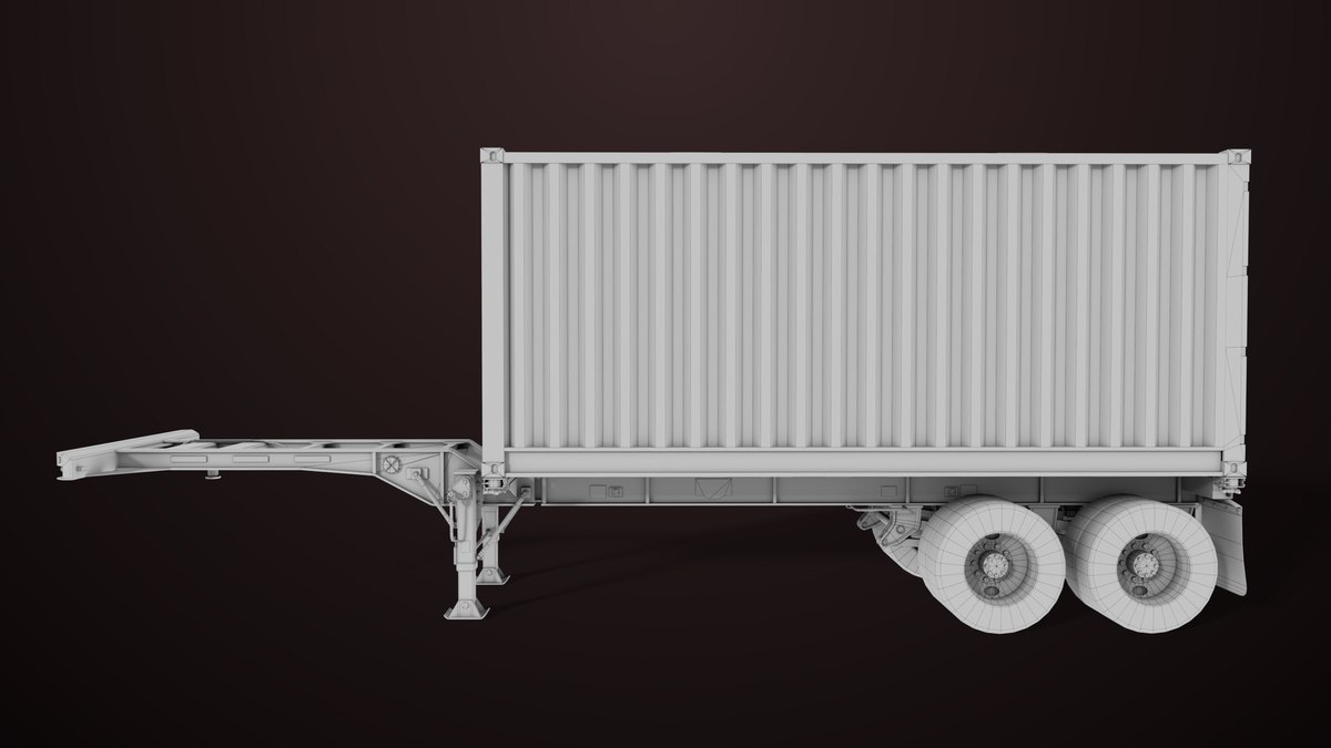 Container Carrier Trailer 03 URP HDRP Textures