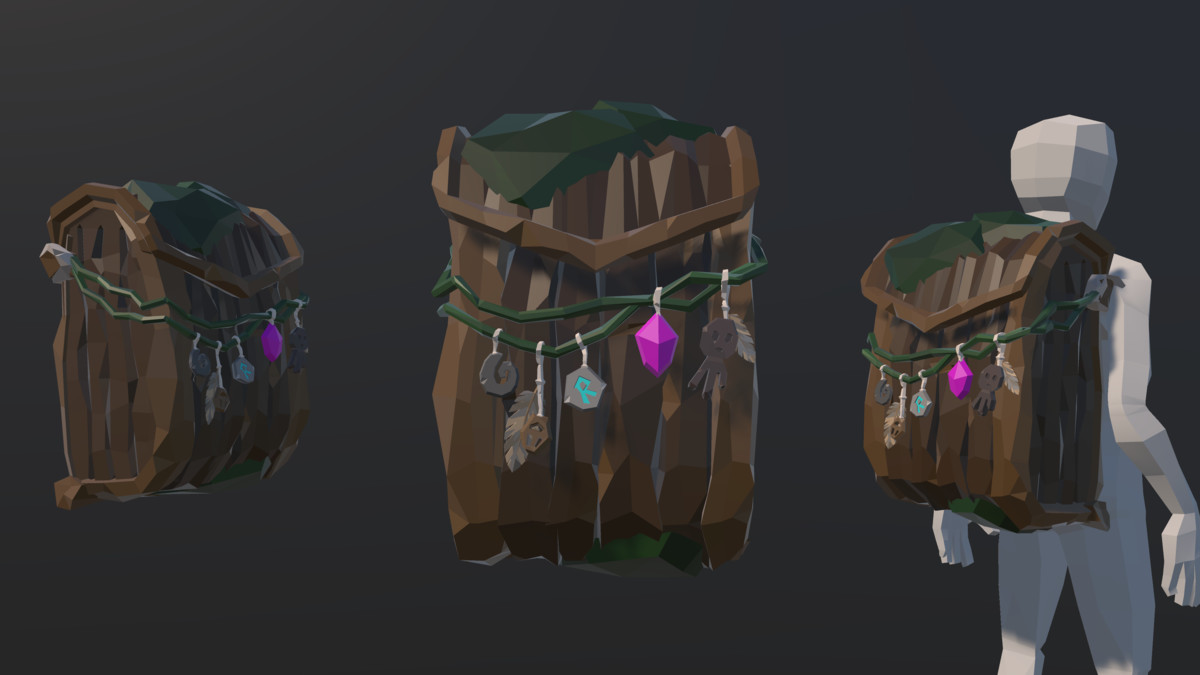 GanzSe Fantasy Low Poly Backpacks Pack Vol.1