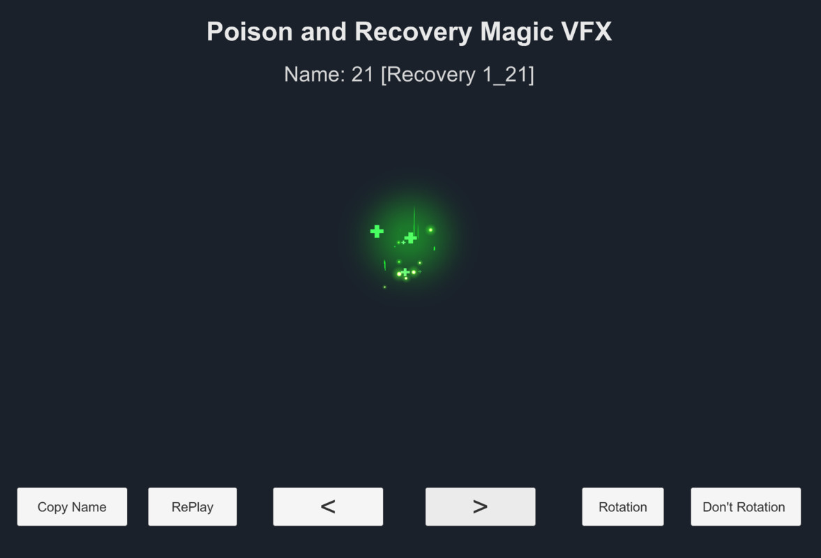 Poison and Recovery Magic VFX