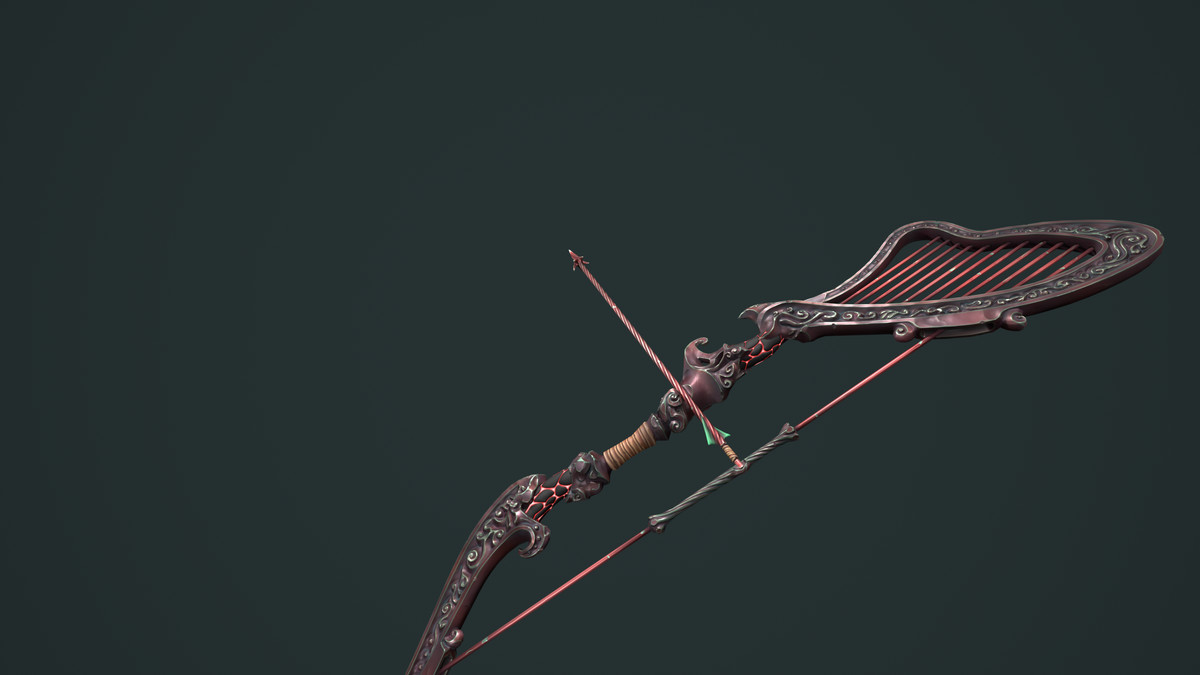 Harp bow quiver arrow