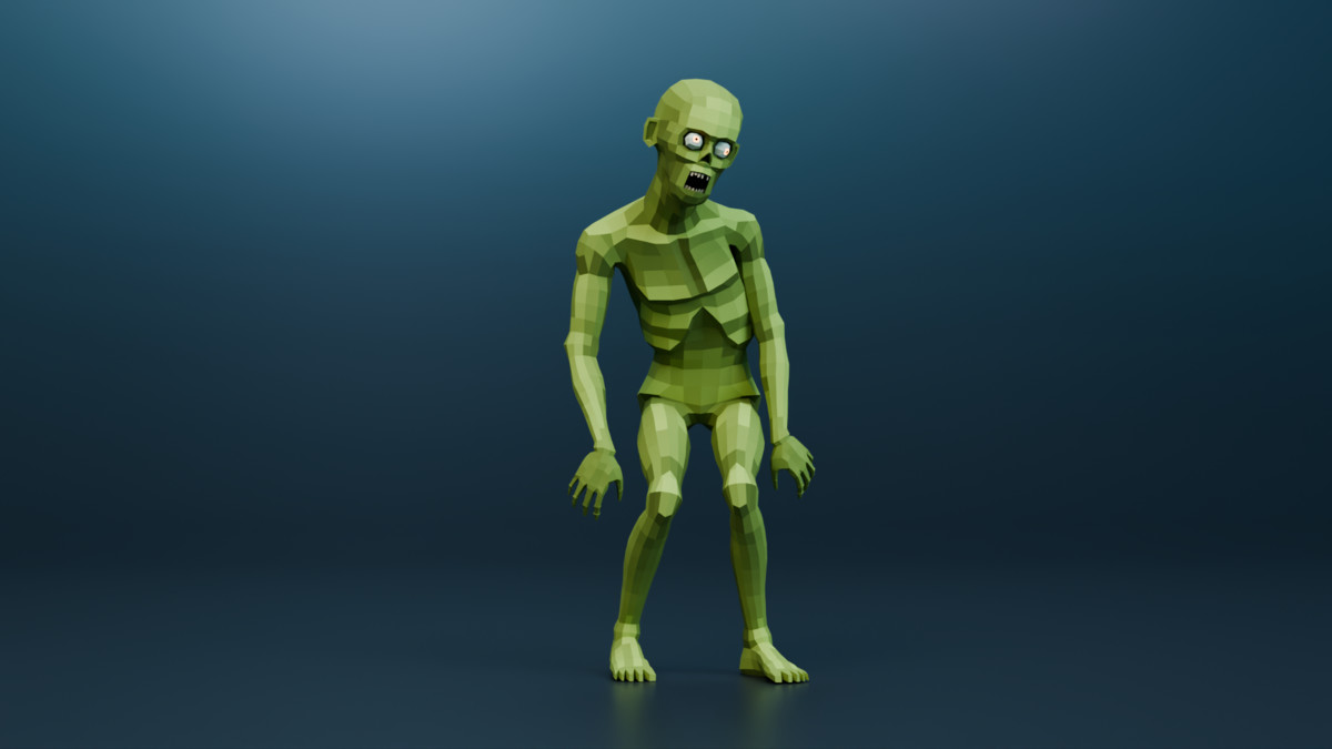 Zombie Low-Poly stylized