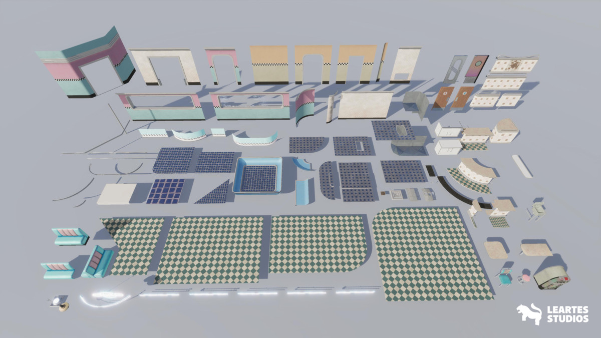 Rino's Diner Environment ( Rinos Diner American Interior Diner USA )