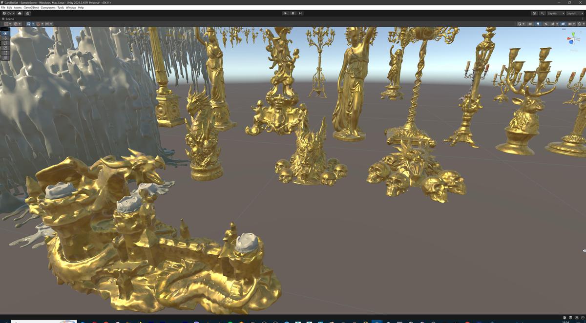 Ornate Candles, CandleHolders, and Wax Sculptures - 133 Models Set