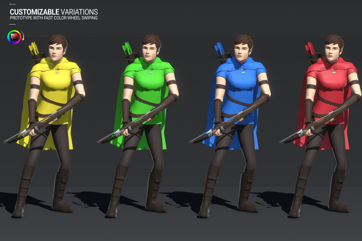 Polyquest Heroes: Warrior I Huntress