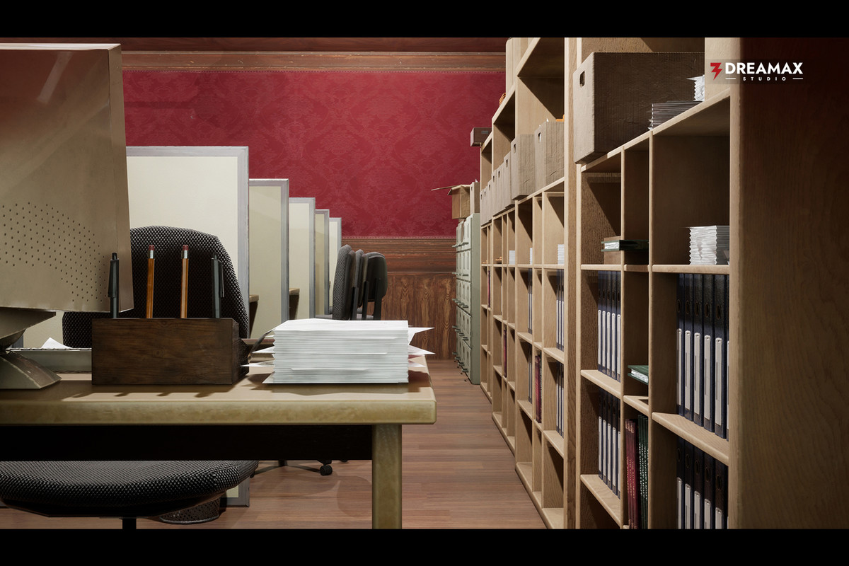 Retro Office Props - 90s Cubicle, Desk, Filing & Classic Workplace Assets