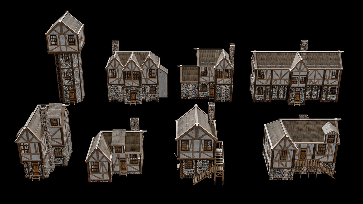 Medieval house modular full v2.0 - URP