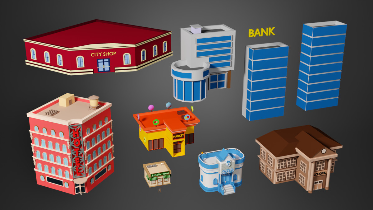 Low Poly City Pack - Mini World Studio