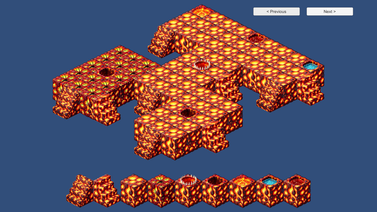 2D Isometric Modular Tileset – Grass & Lava