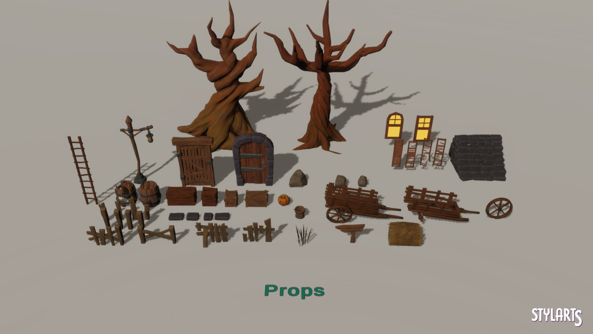 Stylized Magical Haunted Village