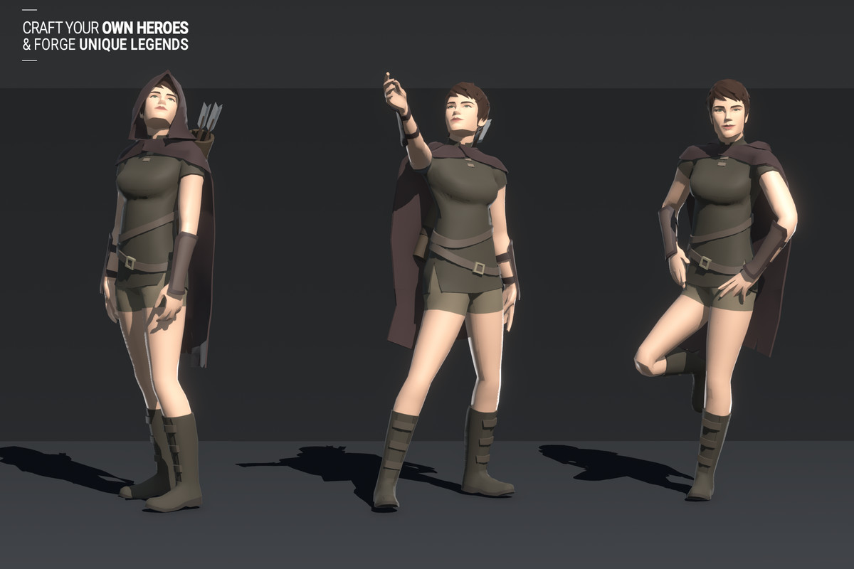 Polyquest Heroes: Warrior I Huntress