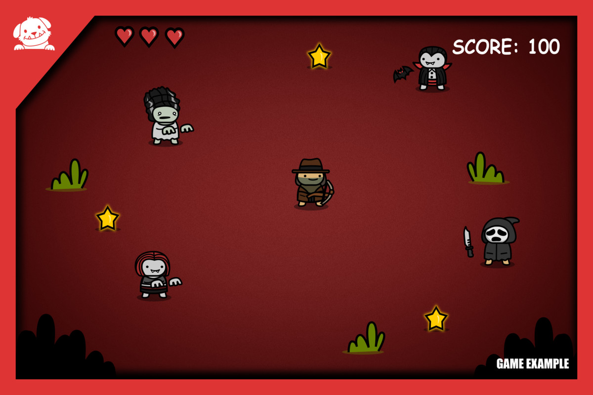 Simple 2D Cute Horror Characters Pack 1