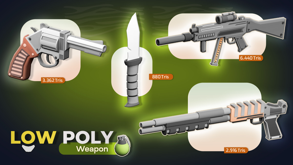 Low Poly Weapon Collection 1