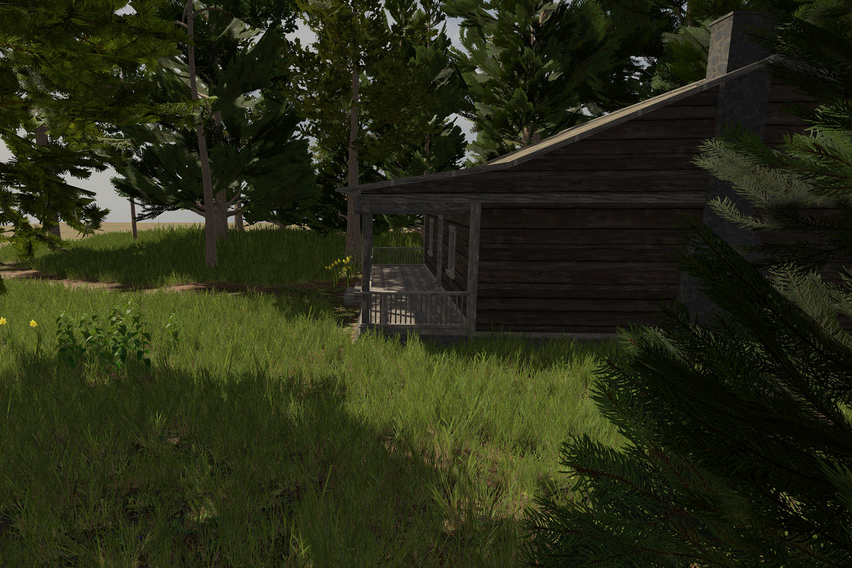 Wooden Log Hunting Cabin