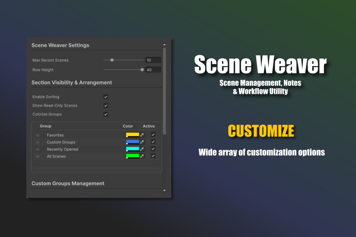 Scene Weaver - Scene Management, Notes & Workflow Utility