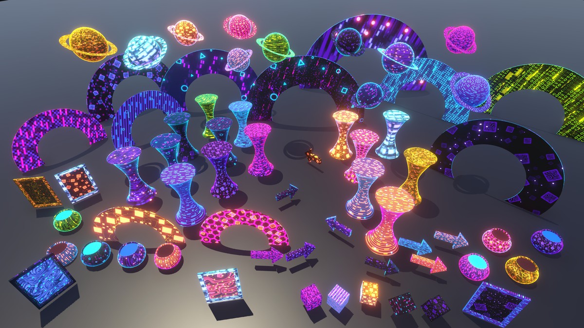 Neon Cyber Shader & Props