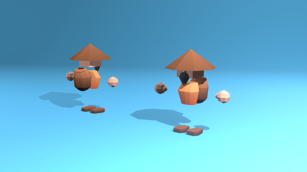 Low Poly Cubic Character - By Shokubutsu