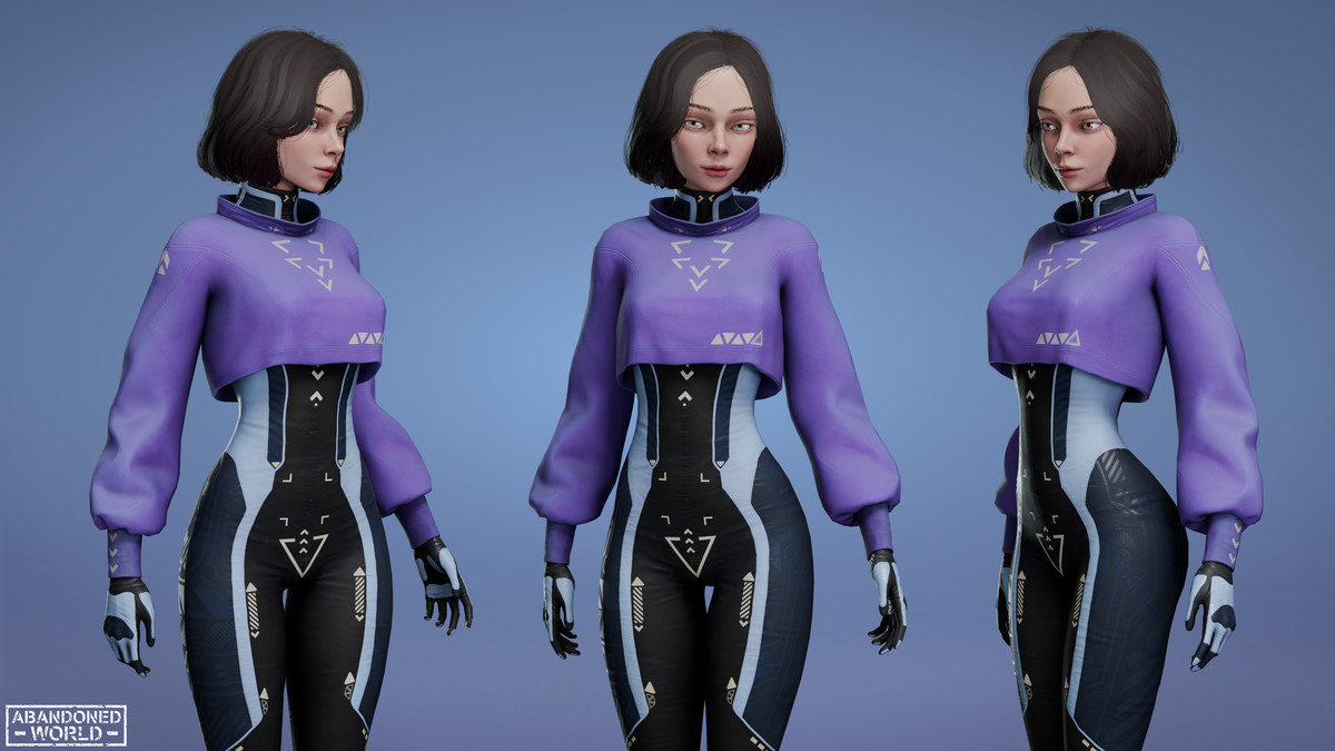 Sci-Fi CyberPunk Girl AW