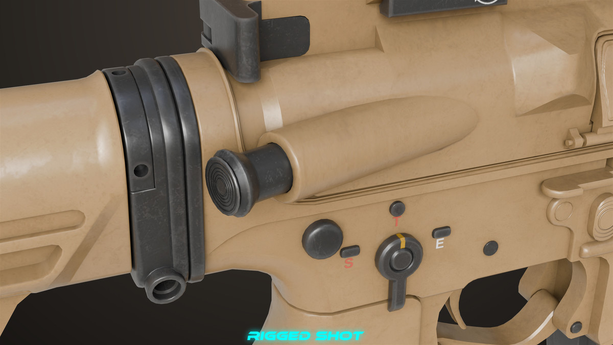 Machine Gun 17 Sandal URP HDRP Textures