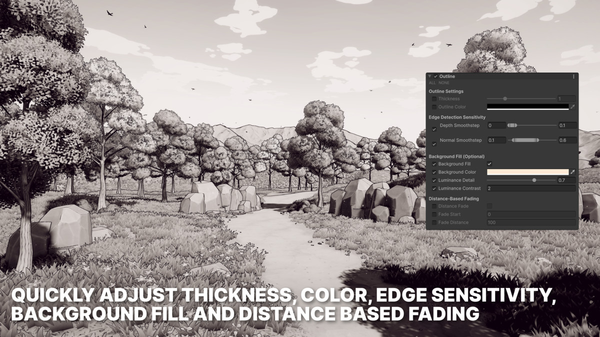 Post Processing Bundle - Blur, Sharpen & Outline for URP