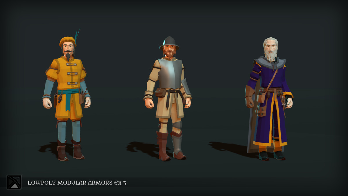 Low Poly Modular Armors Expansion Pack 03 - LOWPOLY MEDIEVAL FANTASY SERIES
