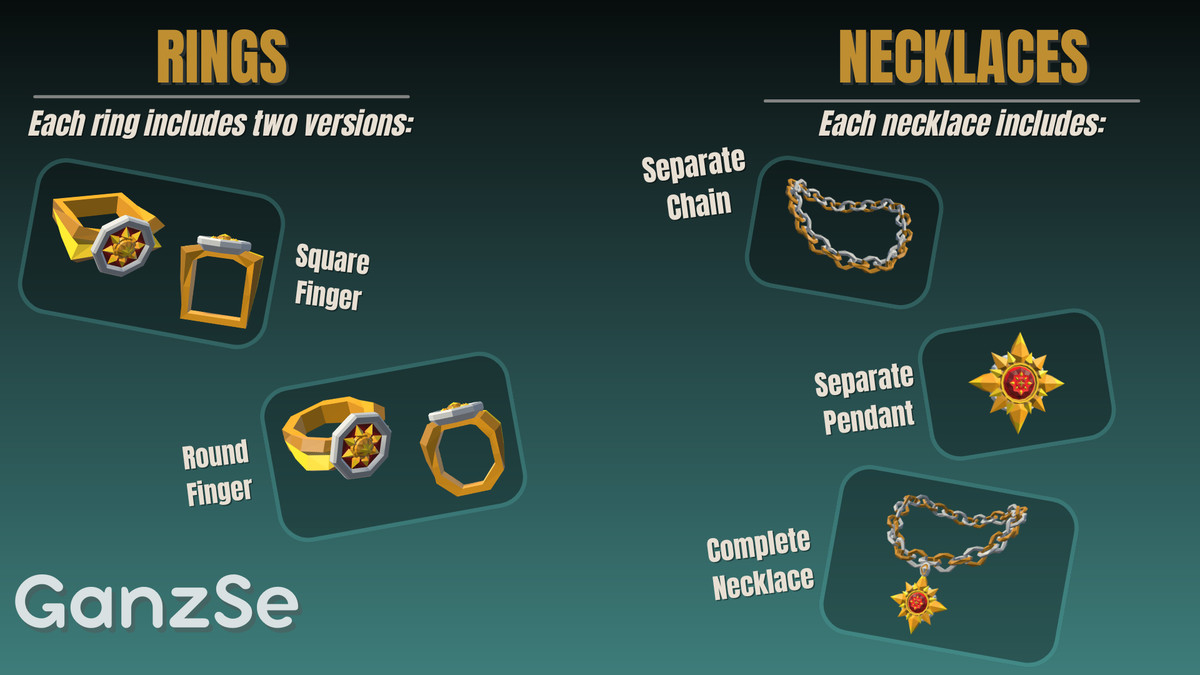 GanzSe Jewelry - Fantasy Low Poly Pack