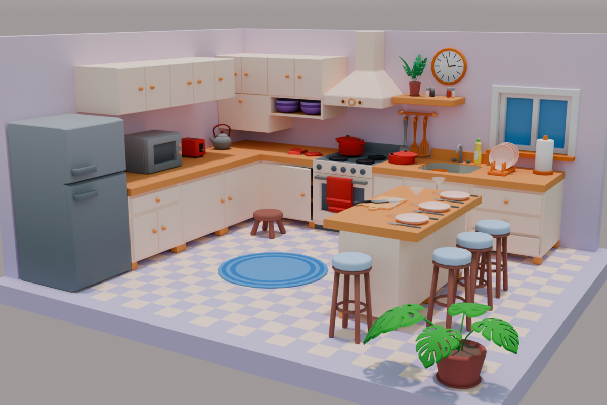 Low Poly Modular Interior Pack