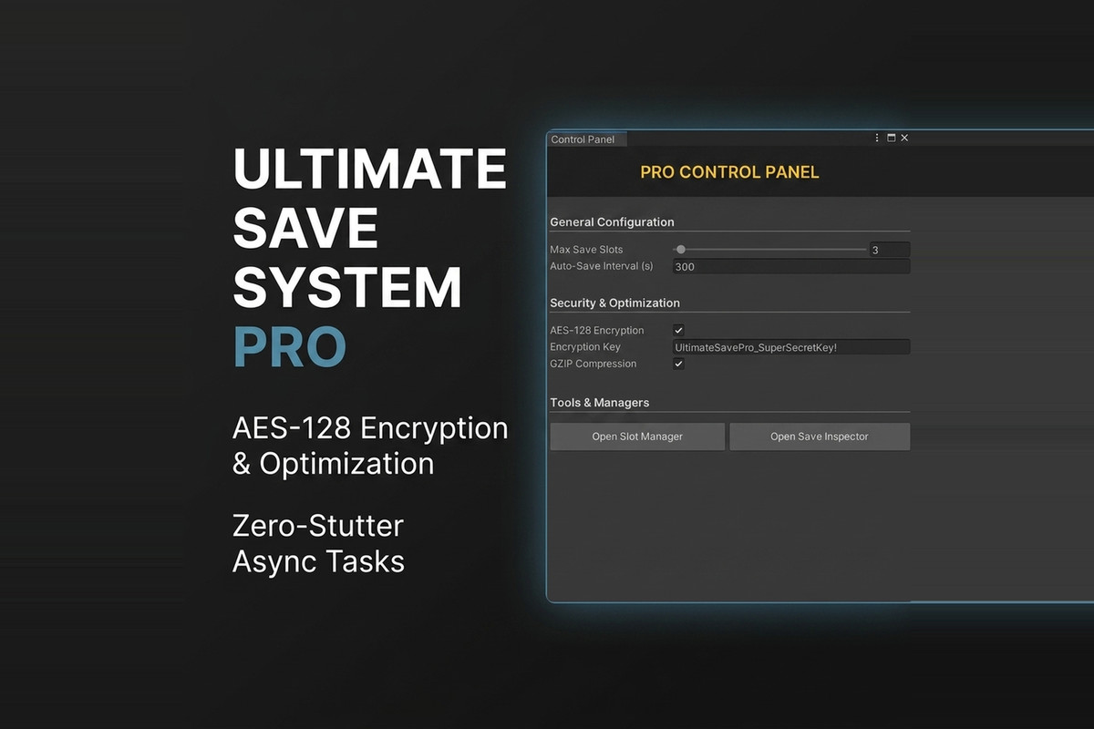 Ultimate Save System Pro – Encrypted JSON, Save Slots, Async & Cloud Sync