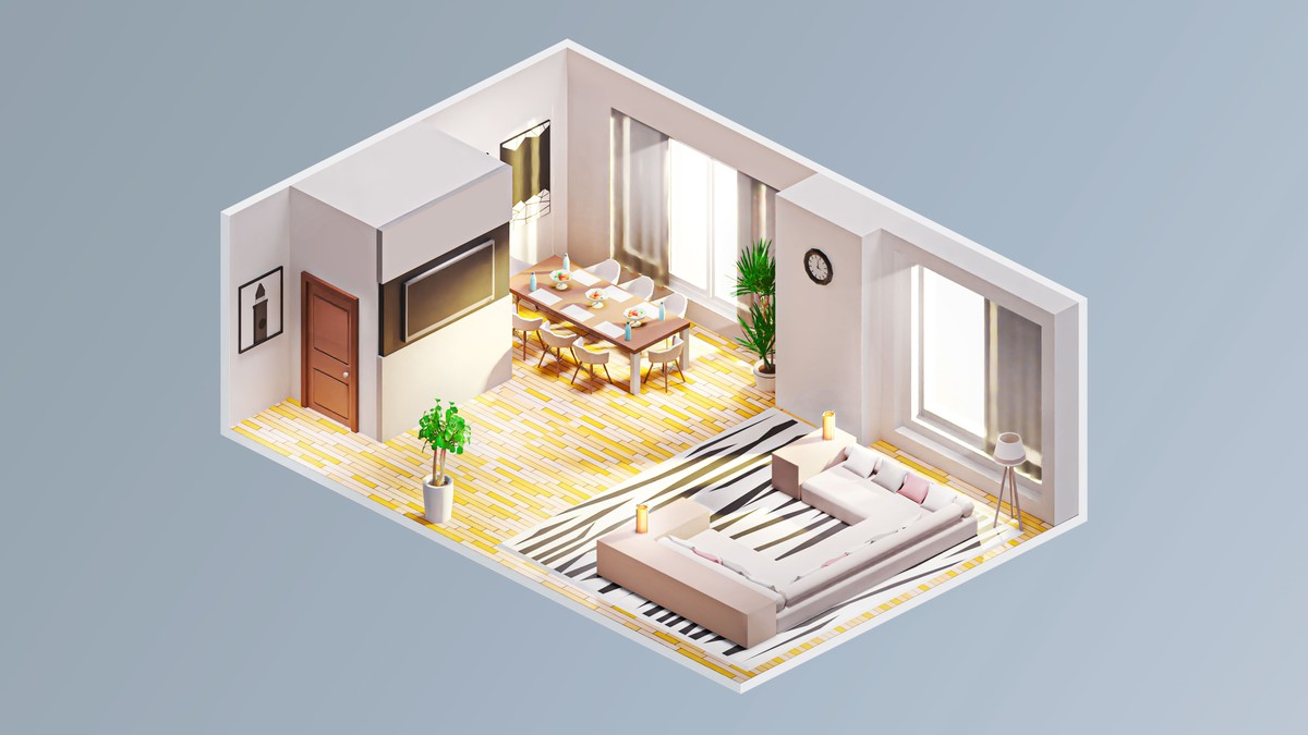 Interior 7 - Low Poly 3D Models Pack