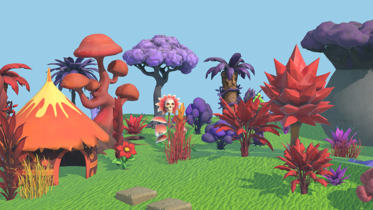Tropical Tiki Jungle Deluxe Stylized Low Poly Modular Model Pack