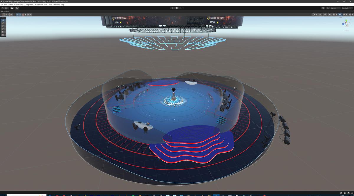 Esports Stage Environment - Futuristic 3d Arena Interior (Gaming Tournament Cup)