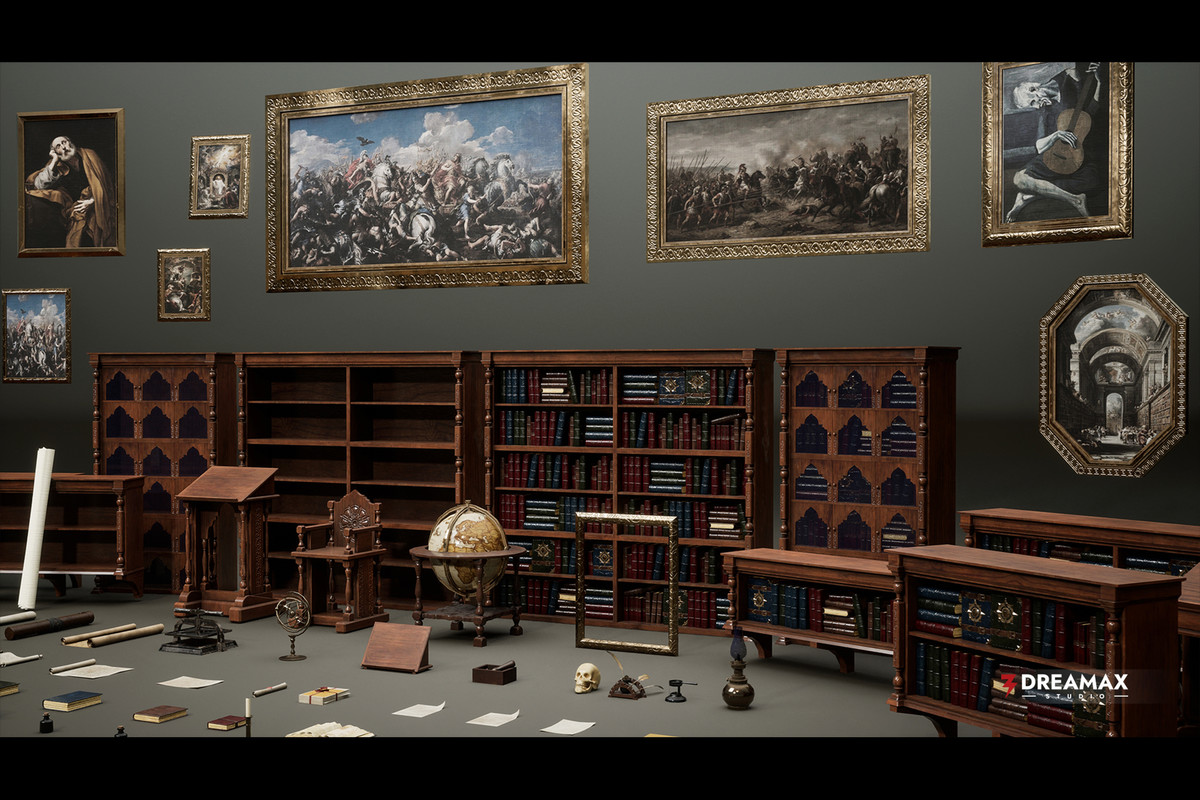 Medieval & Fantasy Library - Complete Scholar's Props Pack | Books, Scrolls