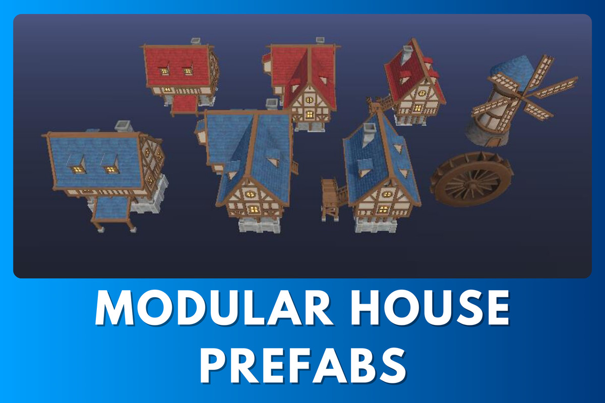 Stylized Modular Buildings Fantasy Village