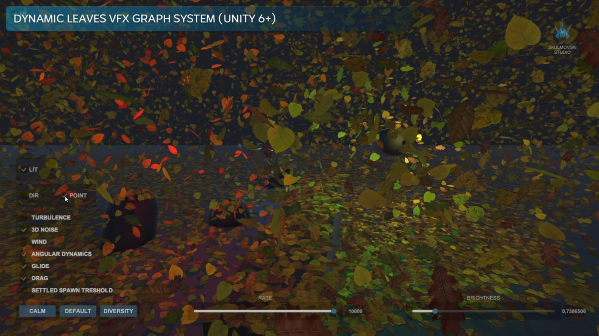 Leaves VFX Graph System (Physics & Aerodynamics)