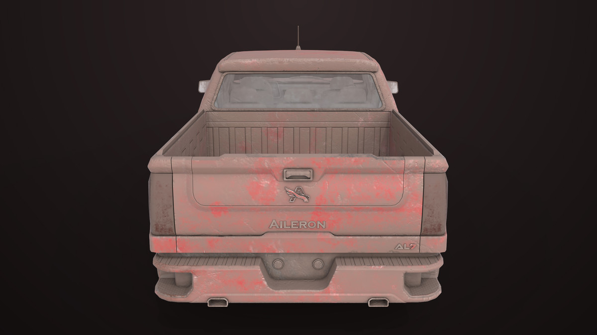 Pickup Truck 02 Red Dusty URP HDRP Textures