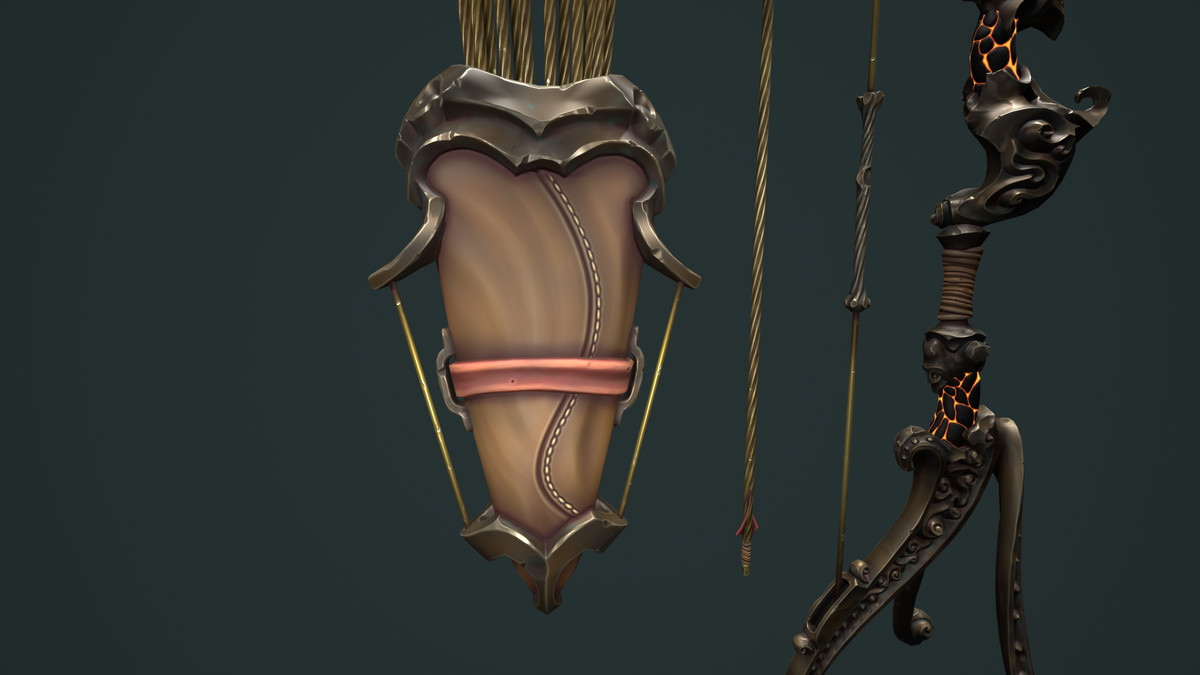 Harp bow quiver arrow