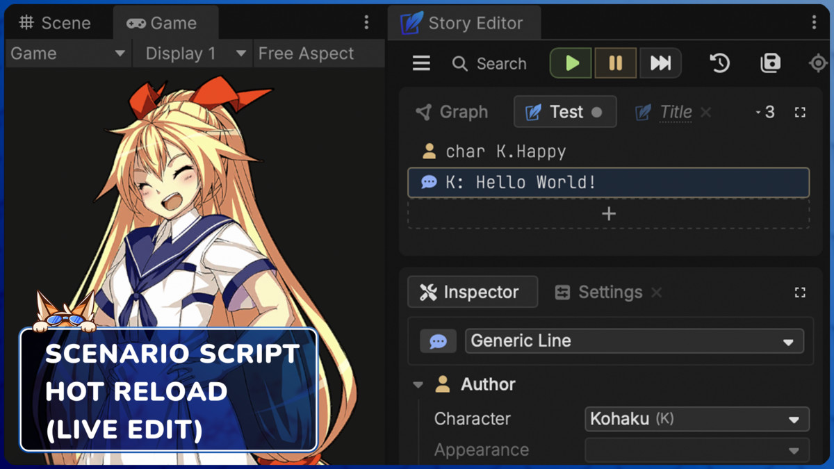 Naninovel: Visual Novel, Dialogue & Cutscene Storytelling Engine for Unity