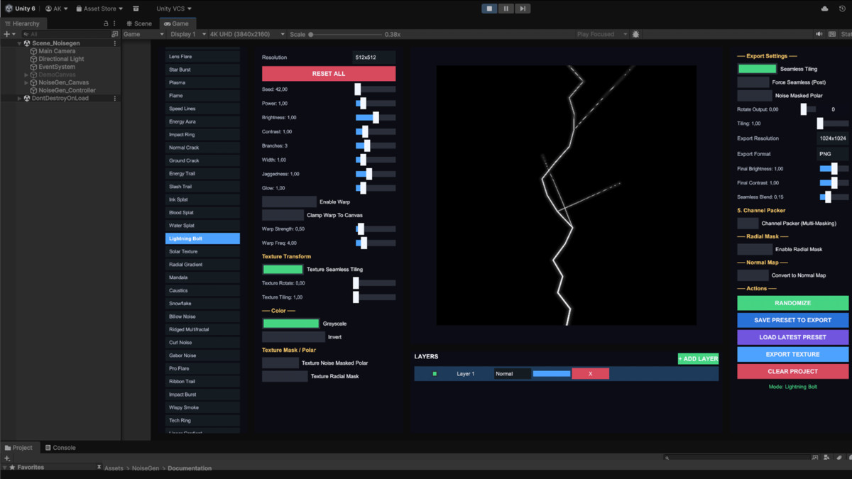 XAL VFX Texture Generator - Procedural Noise, Masks