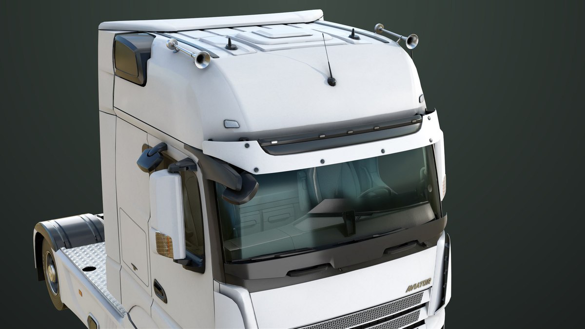 Heavy Truck Chassis 03 With Interior URP HDRP Textures