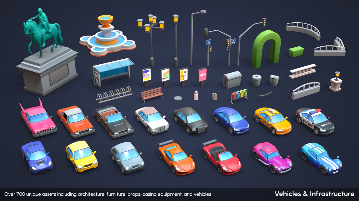 Casino - Low Poly Asset Pack