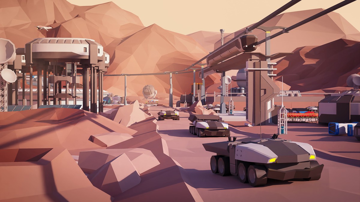 Mars Spaceport - Low Poly 3D Models Pack