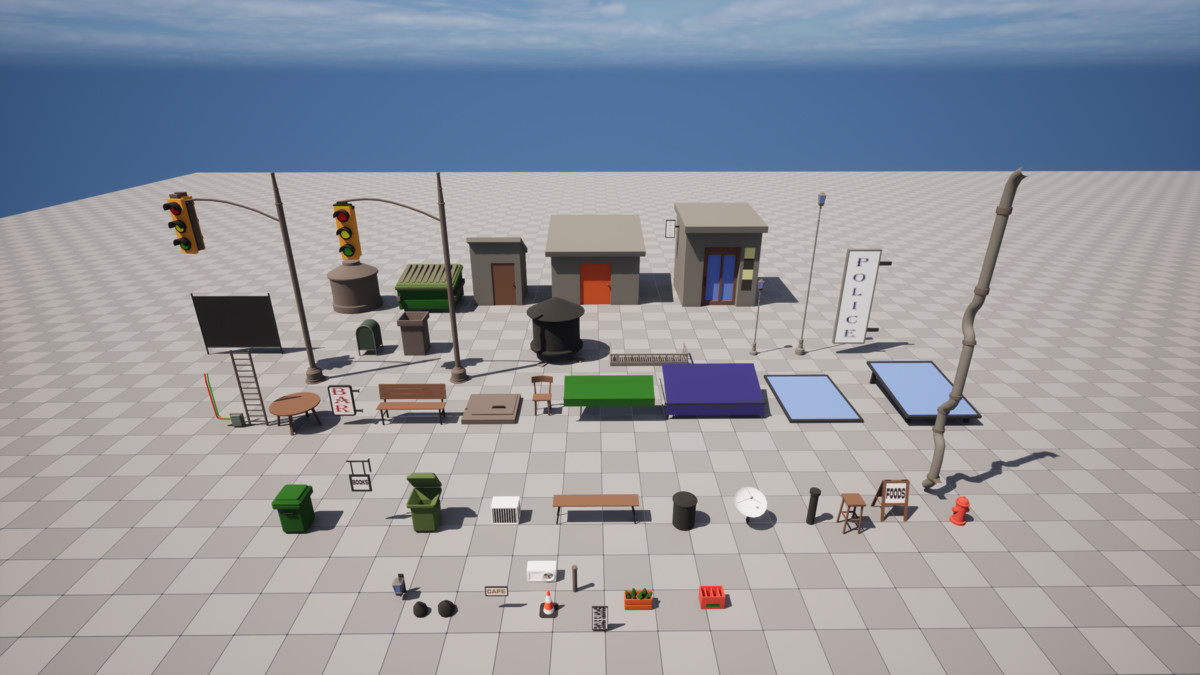 Modular Stylized Cartoon City Pack [Desktop & Mobile]