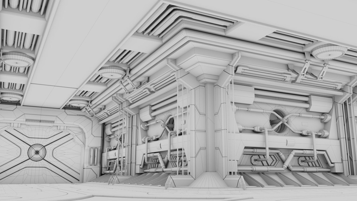 Sci Fi Corridor 01 URP HDRP Textures