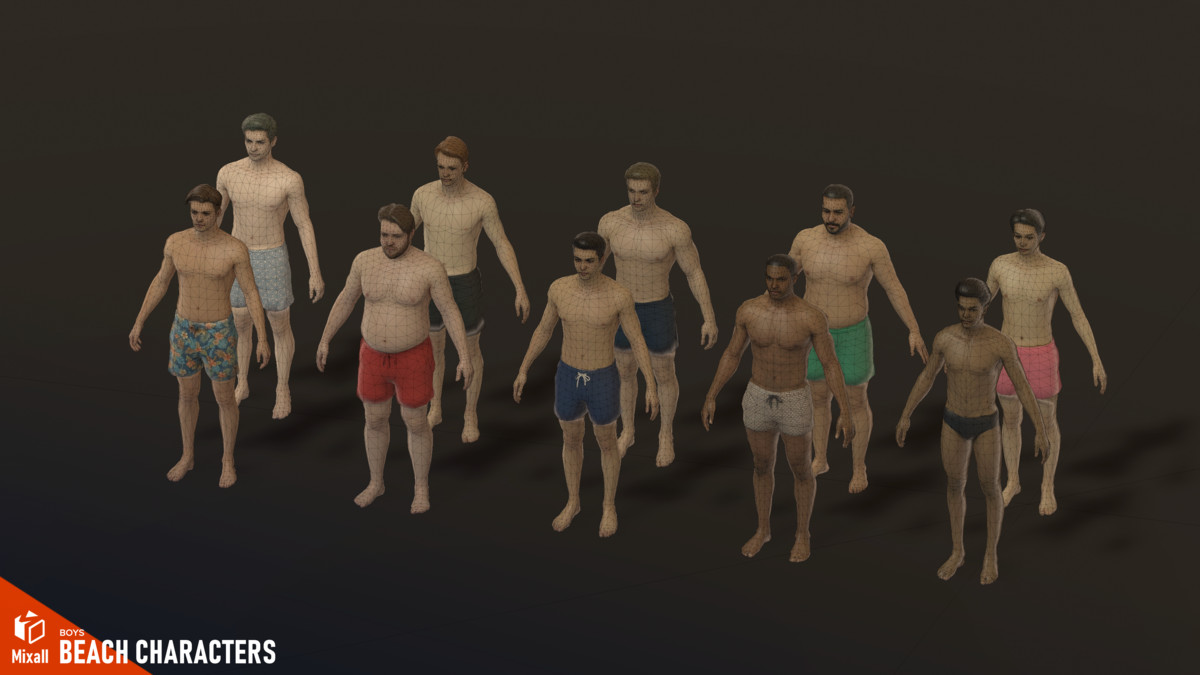 Beach characters - Boys