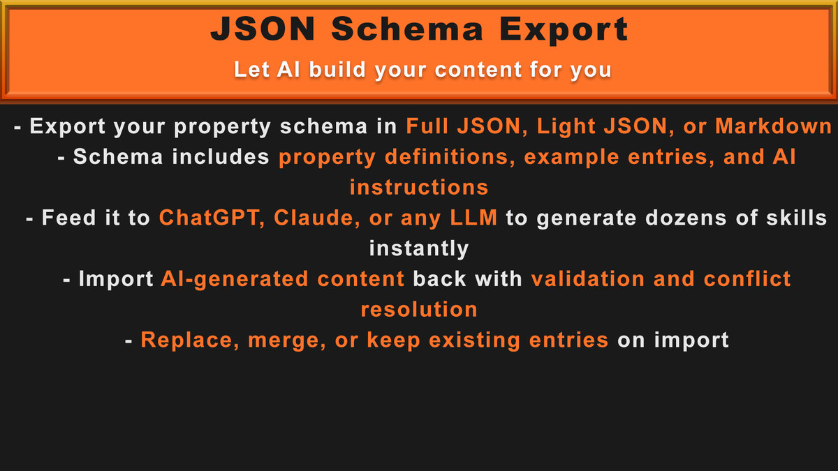 Simple Skill Forge:No-Code Skills, Skill Trees, Loadouts & Combos w/ JSON Export