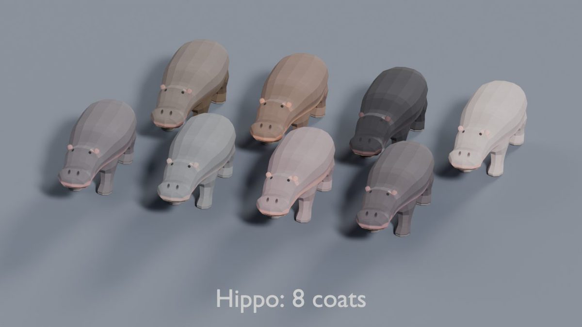 Animated Low Poly Animals Pack 2 | Fox, Cow, Cat, Pig & More | 112 Variants