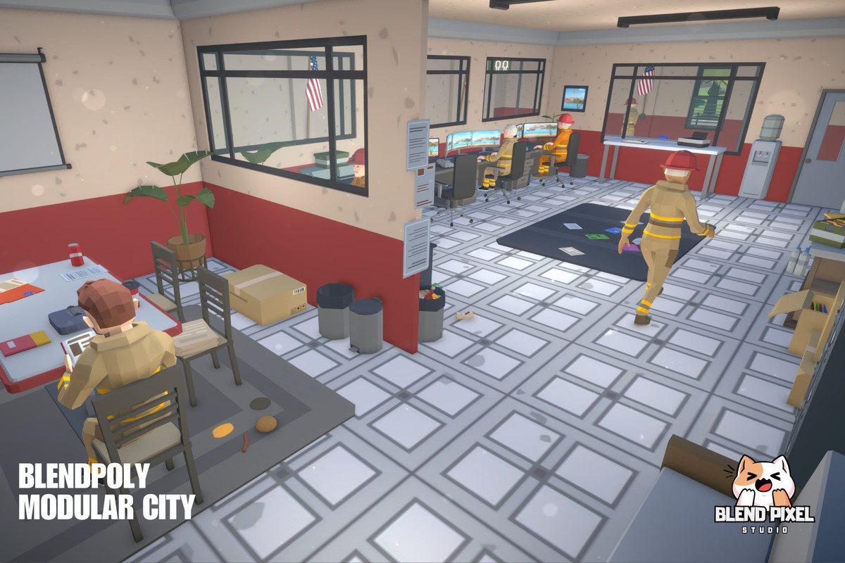 BlendPoly Modular City - Low Poly Assets
