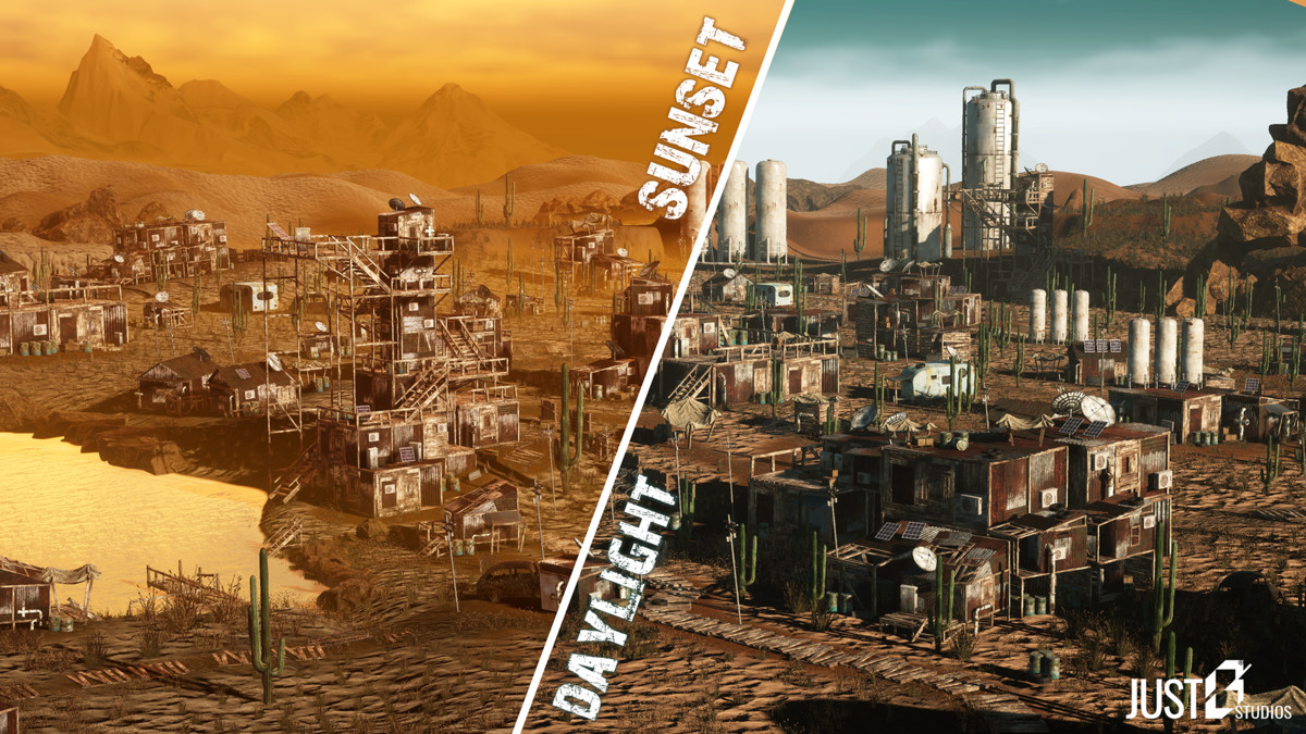 Modular Post Apocalyptic Desert Environment (Desert City,Desert Village)